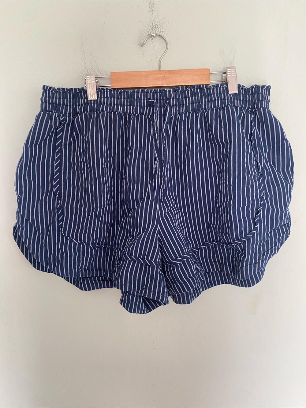 Lyrebird at Anthropology Women’s Blue & White Striped Pajama Shorts Size XL